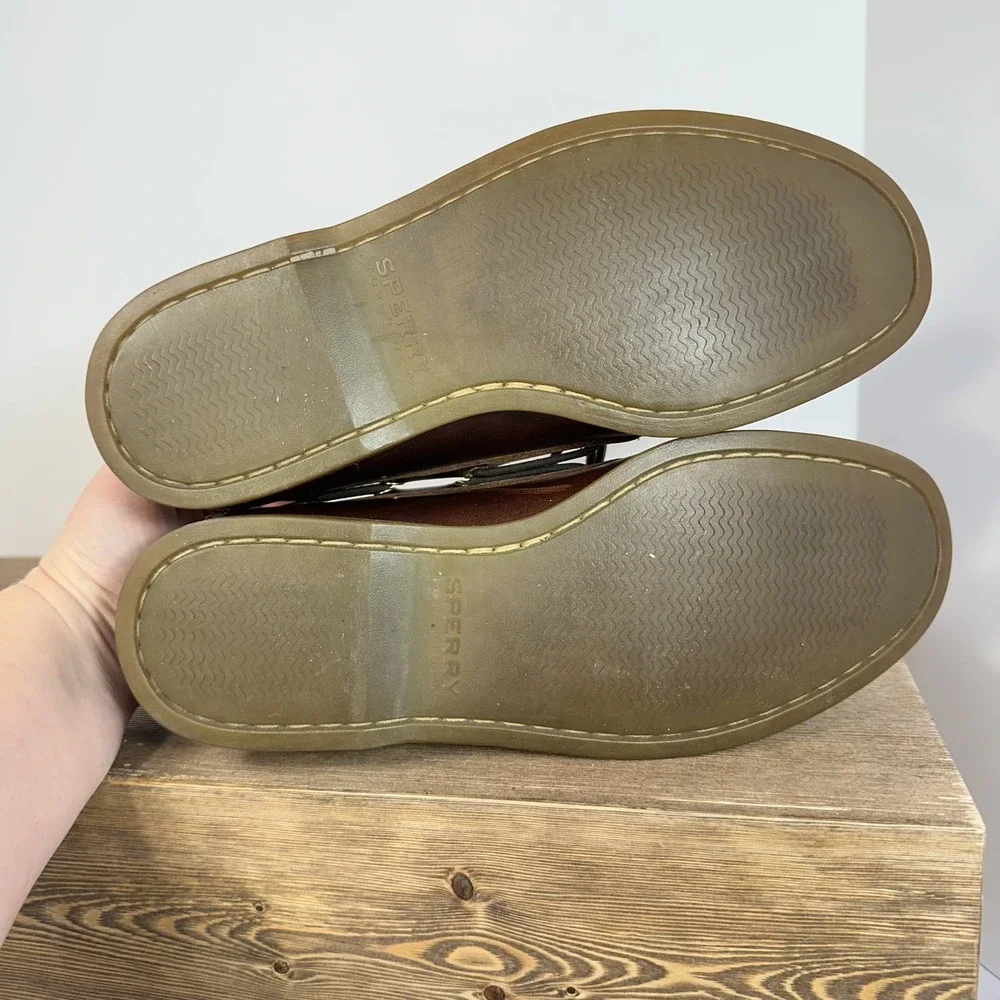 Sperry For Dillards Top Sider Leather Deck Shoes Mens 8W Preppy Academia Retro